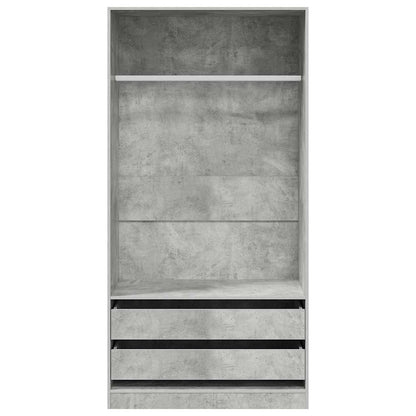 800607 vidaXL Wardrobe Concrete Grey 100x50x200 cm Engineered Wood