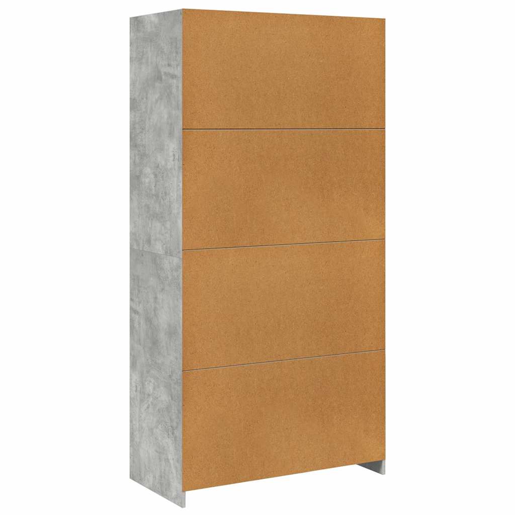 800607 vidaXL Wardrobe Concrete Grey 100x50x200 cm Engineered Wood
