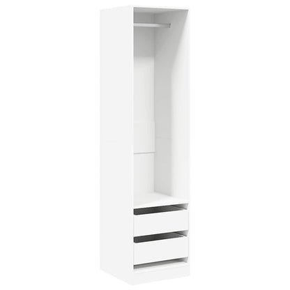 Wardrobe with Drawers White 50x50x200 cm Engineered Wood