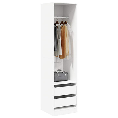 Wardrobe with Drawers White 50x50x200 cm Engineered Wood