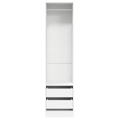 Wardrobe with Drawers White 50x50x200 cm Engineered Wood