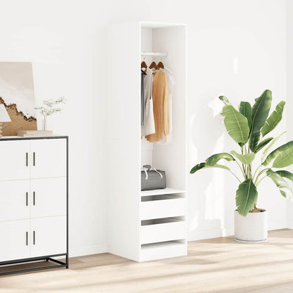 Wardrobe with Drawers White 50x50x200 cm Engineered Wood