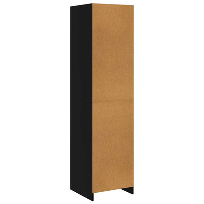 Wardrobe with Drawers Black 50x50x200 cm Engineered Wood