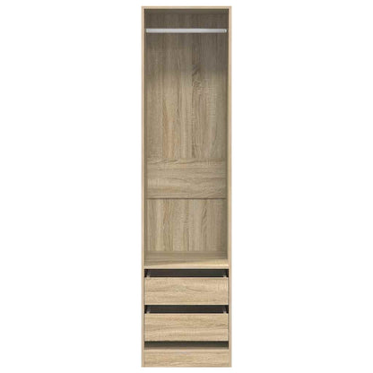 Wardrobe with Drawers Sonoma Oak 50x50x200 cm Engineered Wood
