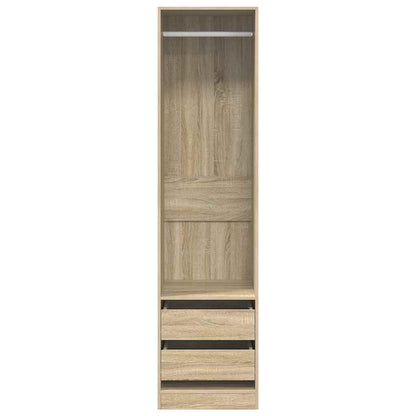 800615 vidaXL Wardrobe with Drawers Sonoma Oak 50x50x200 cm Engineered Wood