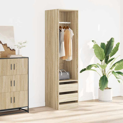 800615 vidaXL Wardrobe with Drawers Sonoma Oak 50x50x200 cm Engineered Wood