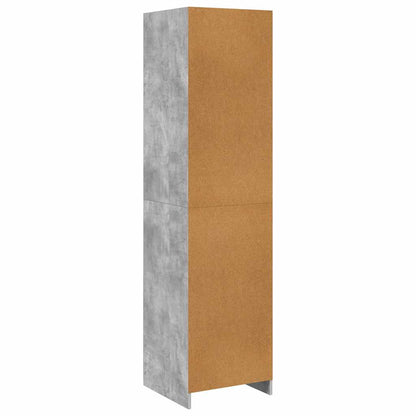 Wardrobe with Drawers Concrete Grey 50x50x200 cm Engineered Wood