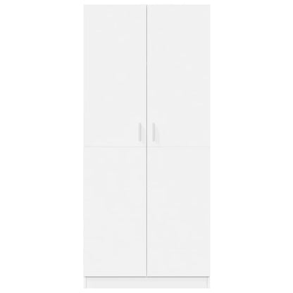 Wardrobe White 80x52x180 cm Engineered Wood
