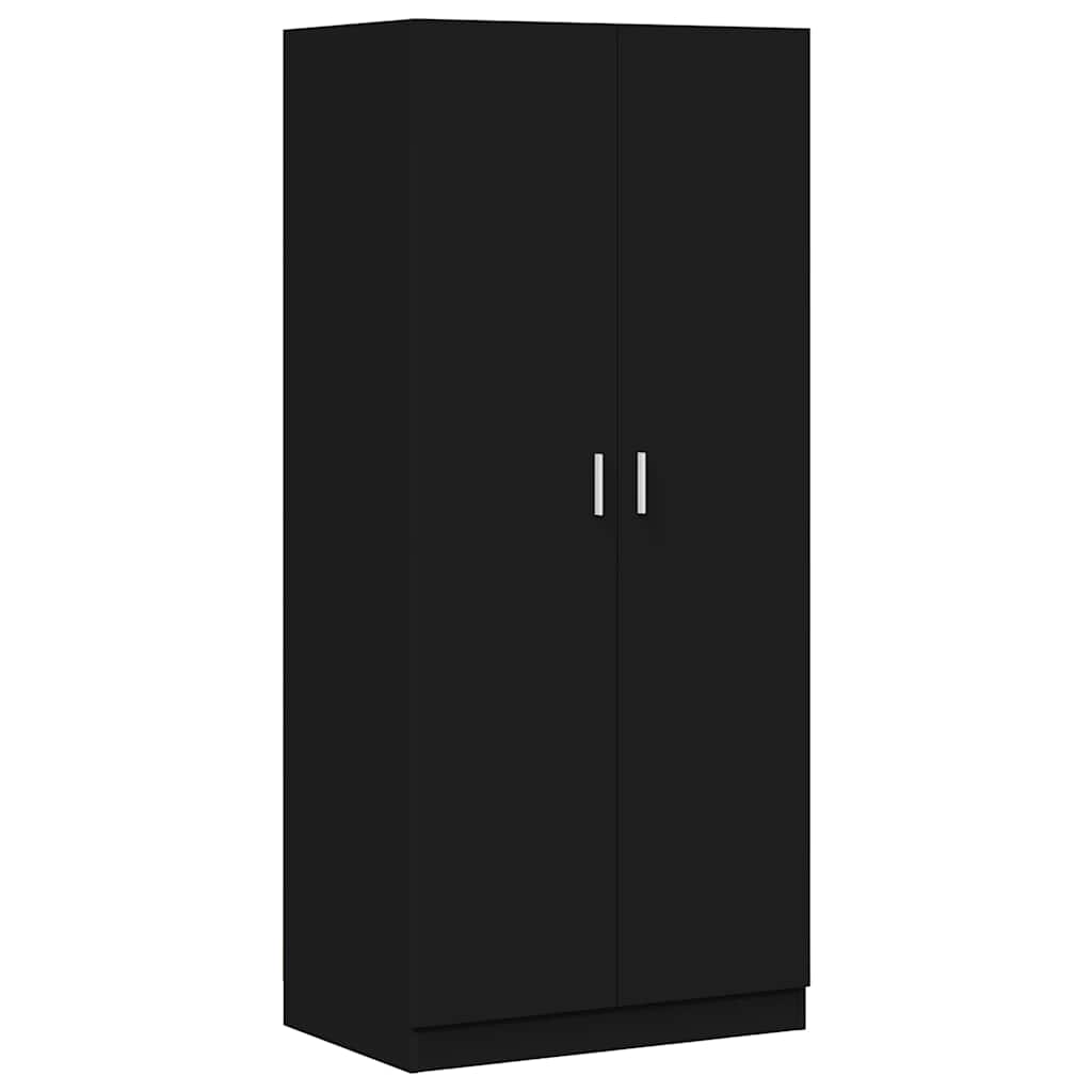 800622 vidaXL Wardrobe Black 80x52x180 cm Engineered Wood