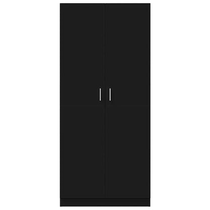 Wardrobe Black 80x52x180 cm Engineered Wood