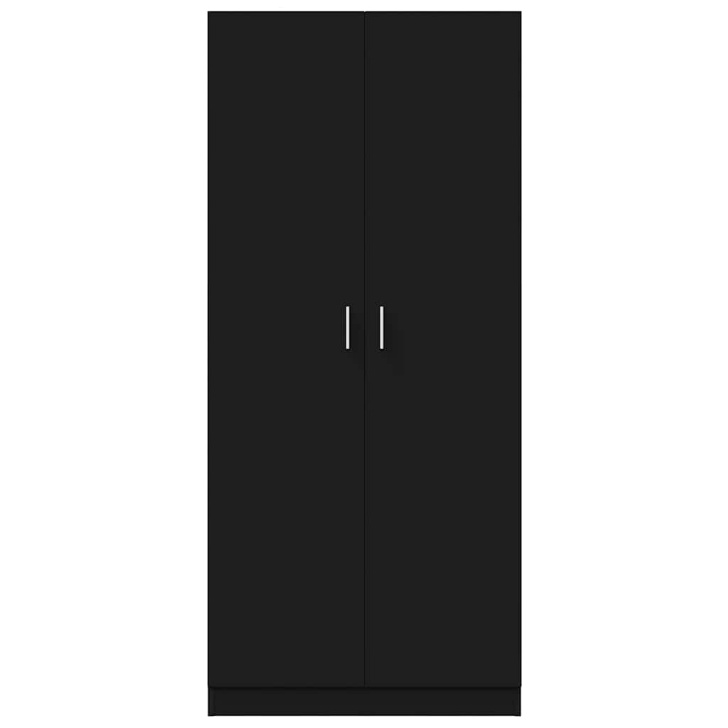 800622 vidaXL Wardrobe Black 80x52x180 cm Engineered Wood