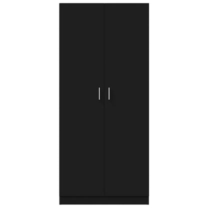 800622 vidaXL Wardrobe Black 80x52x180 cm Engineered Wood