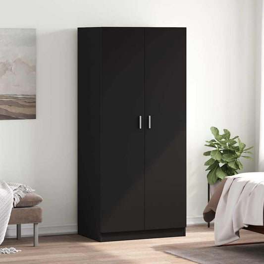 Wardrobe Black 80x52x180 cm Engineered Wood
