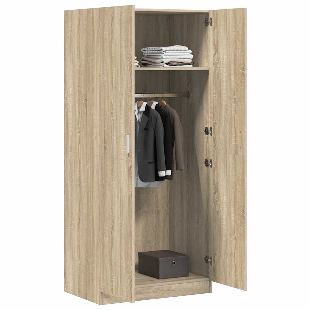 Wardrobe Sonoma Oak 80x52x180 cm Engineered Wood