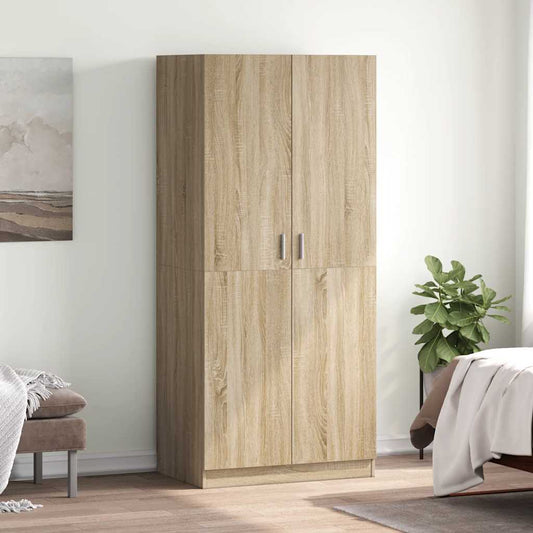 Wardrobe | Sonoma oak | Engineered wood | Compact | Wardrobe