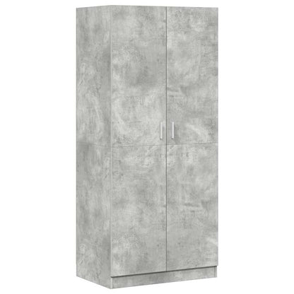 Wardrobe Concrete Grey 80x52x180 cm Engineered Wood