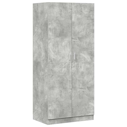 Wardrobe | Concrete grey | Engineered wood | Compact | Wardrobe