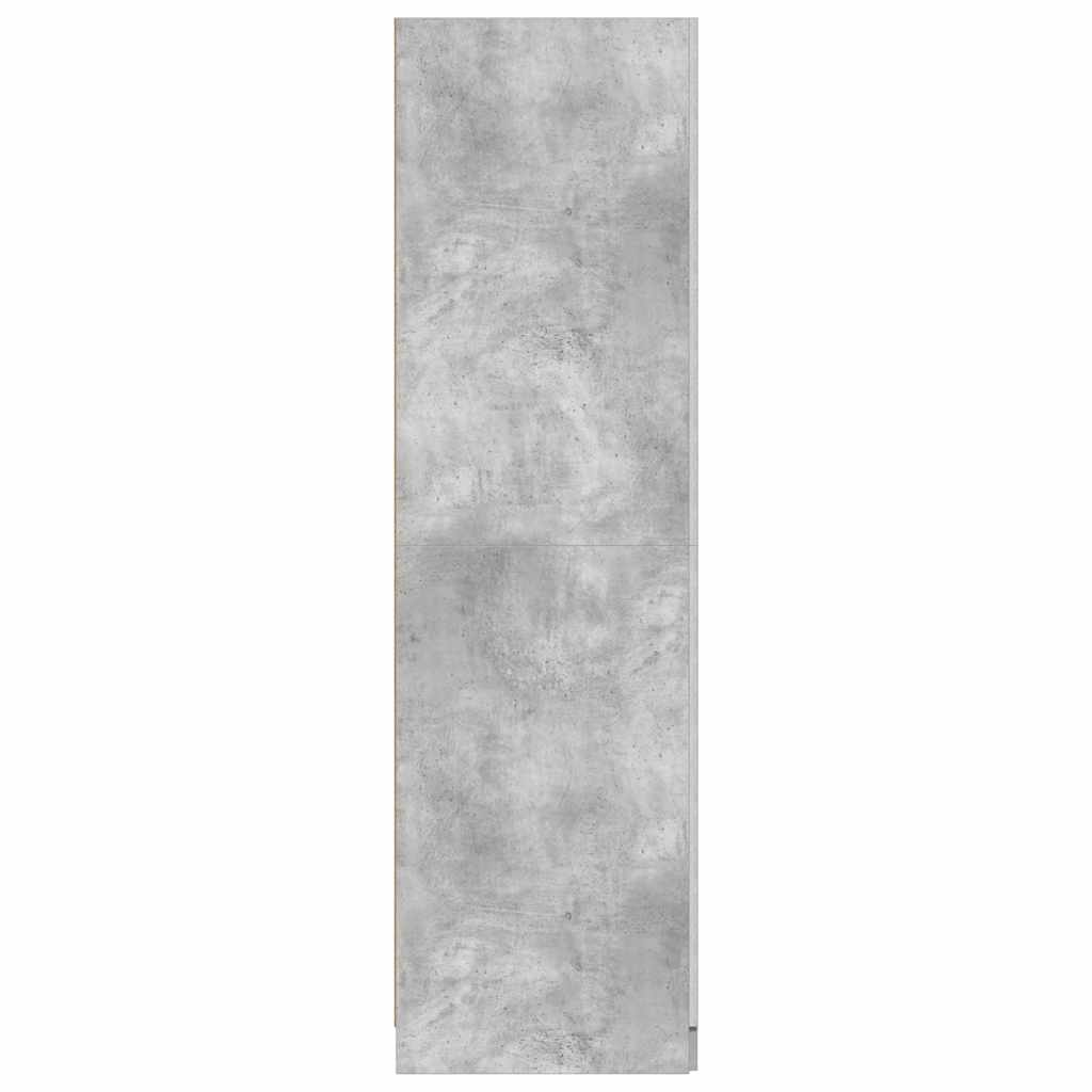 Wardrobe Concrete Grey 80x52x180 cm Engineered Wood