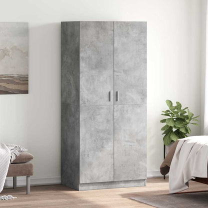 800625 vidaXL Wardrobe Concrete Grey 80x52x180 cm Engineered Wood