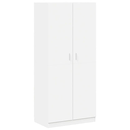 Wardrobe White 90x52x200 cm Engineered Wood