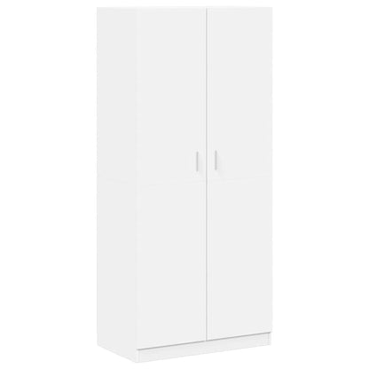 Wardrobe White 90x52x200 cm Engineered Wood
