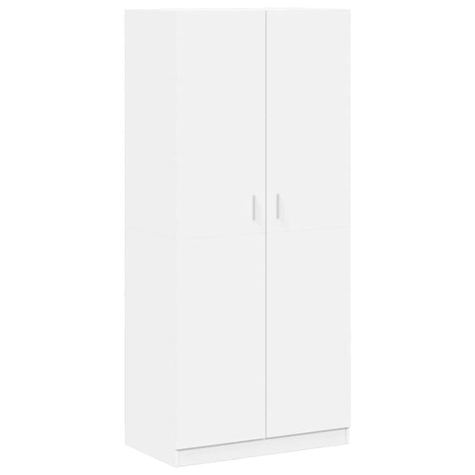 Wardrobe White 90x52x200 cm Engineered Wood