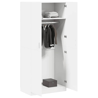 Wardrobe White 90x52x200 cm Engineered Wood