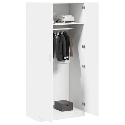 Wardrobe White 90x52x200 cm Engineered Wood