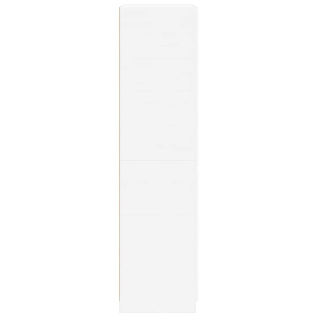 Wardrobe White 90x52x200 cm Engineered Wood