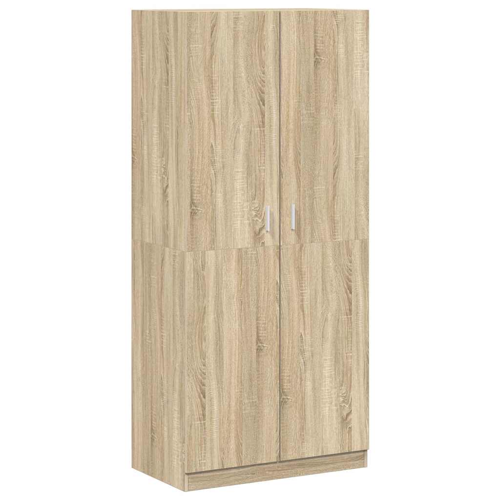 800633 vidaXL Wardrobe Sonoma Oak 90x52x200 cm Engineered Wood