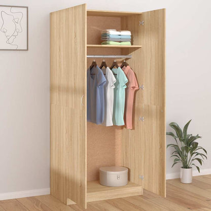 Wardrobe Sonoma Oak 90x52x200 cm Engineered Wood