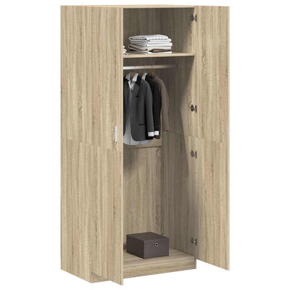 800633 vidaXL Wardrobe Sonoma Oak 90x52x200 cm Engineered Wood