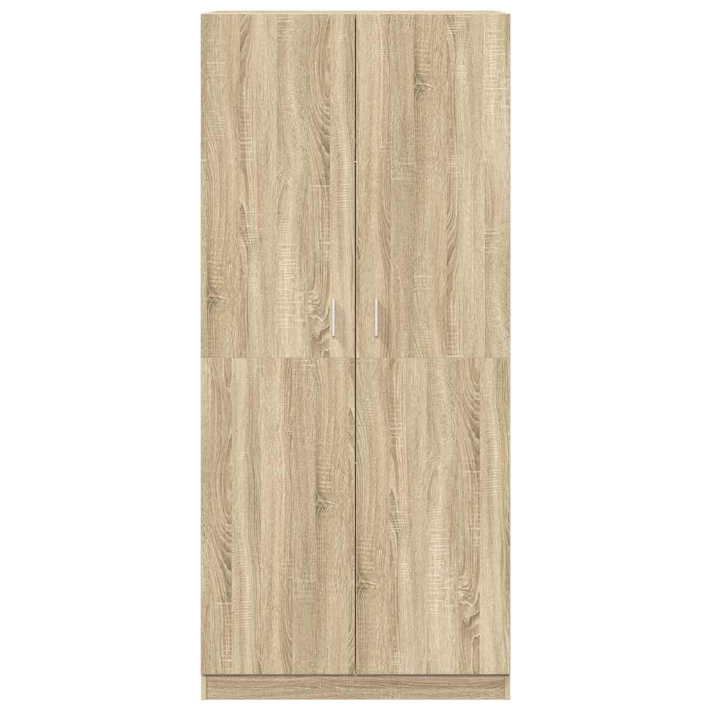 800633 vidaXL Wardrobe Sonoma Oak 90x52x200 cm Engineered Wood