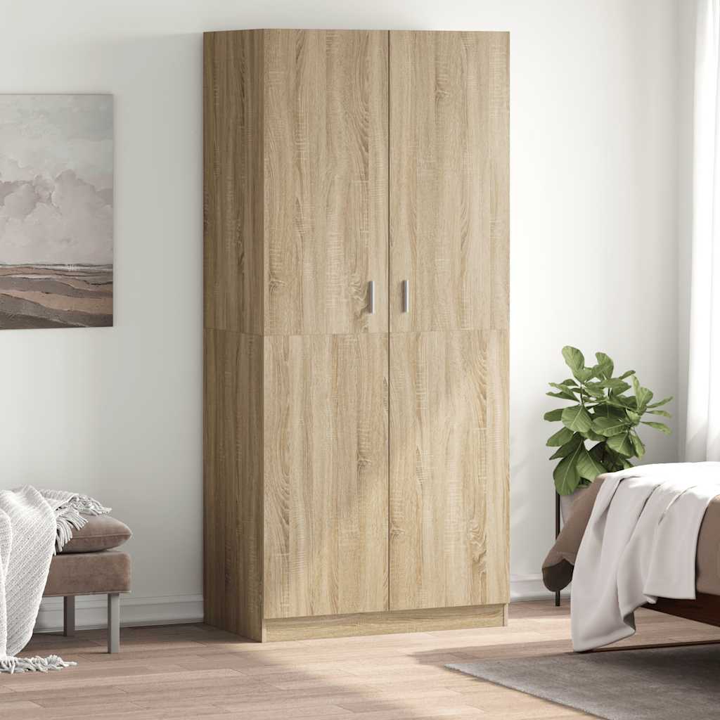 Wardrobe Sonoma Oak 90x52x200 cm Engineered Wood