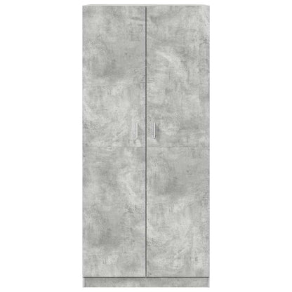 800634 vidaXL Wardrobe Concrete Grey 90x52x200 cm Engineered Wood