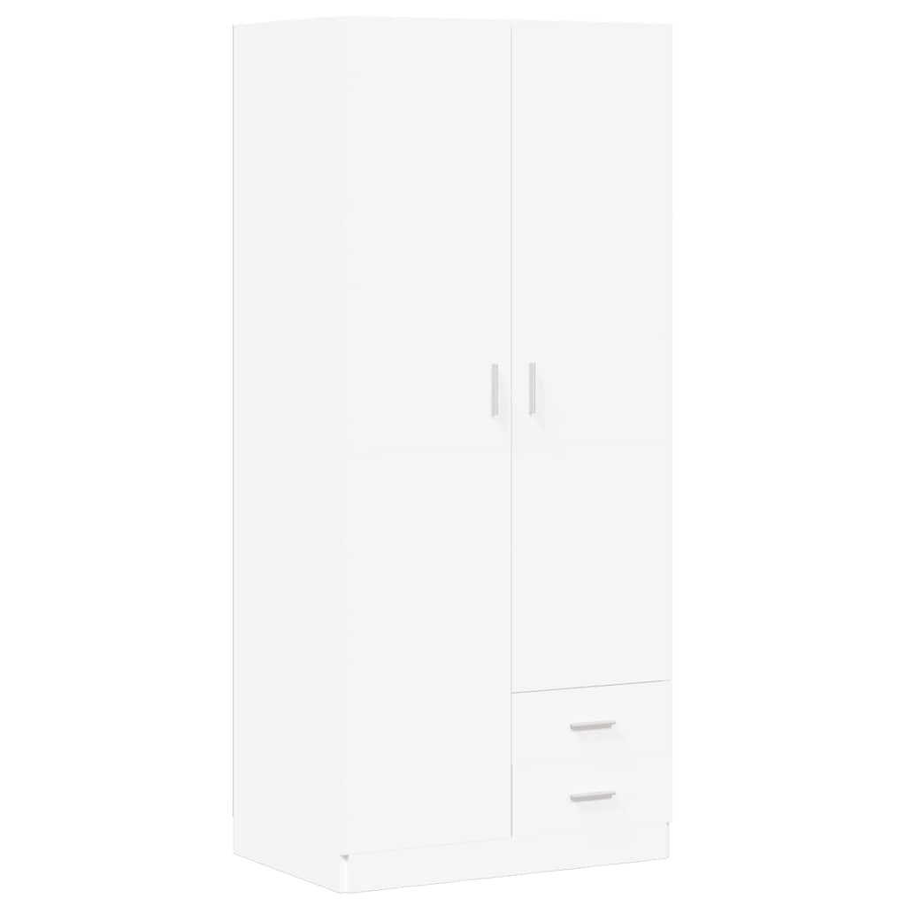 Wardrobe White 80x52x180 cm Engineered Wood