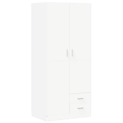 Wardrobe White 80x52x180 cm Engineered Wood