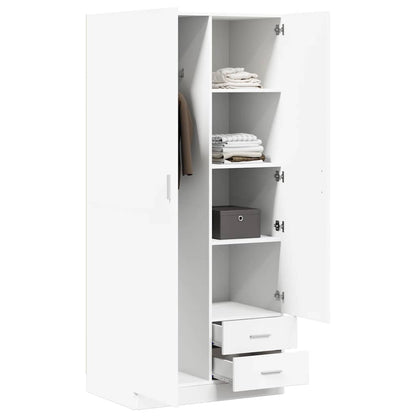 Wardrobe White 80x52x180 cm Engineered Wood