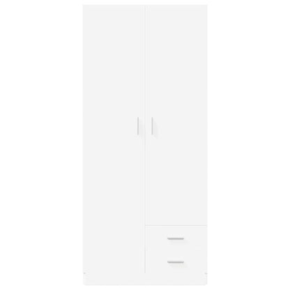 800639 vidaXL Wardrobe White 80x52x180 cm Engineered Wood