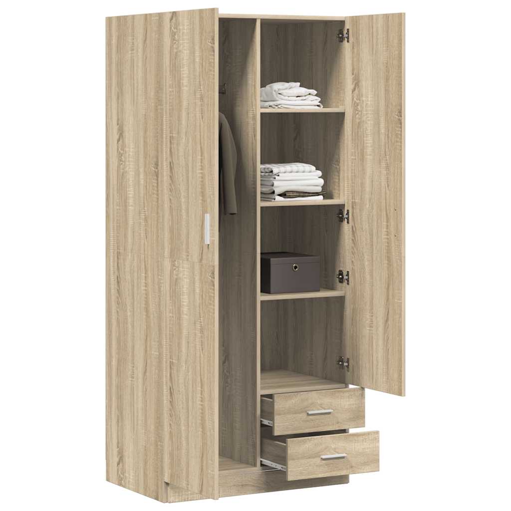 Wardrobe Sonoma Oak 80x52x180 cm Engineered Wood