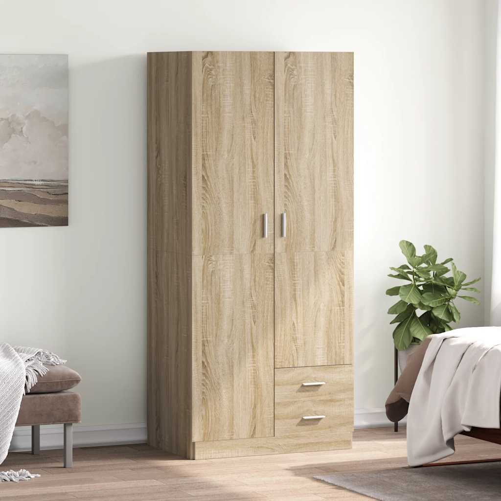 Wardrobe Sonoma Oak 80x52x180 cm Engineered Wood