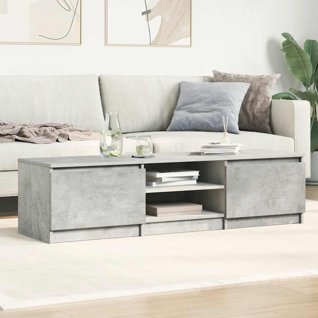 TV Cabinet Concrete Grey 140x40x35.5 cm Engineered Wood