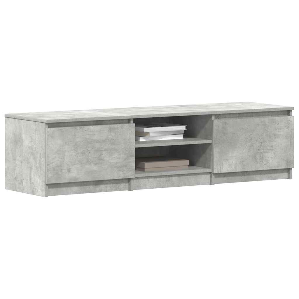 TV Cabinet Concrete Grey 140x40x35.5 cm Engineered Wood