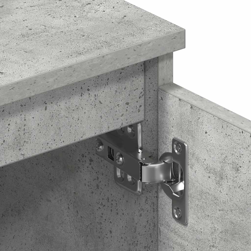 TV Cabinet Concrete Grey 140x40x35.5 cm Engineered Wood