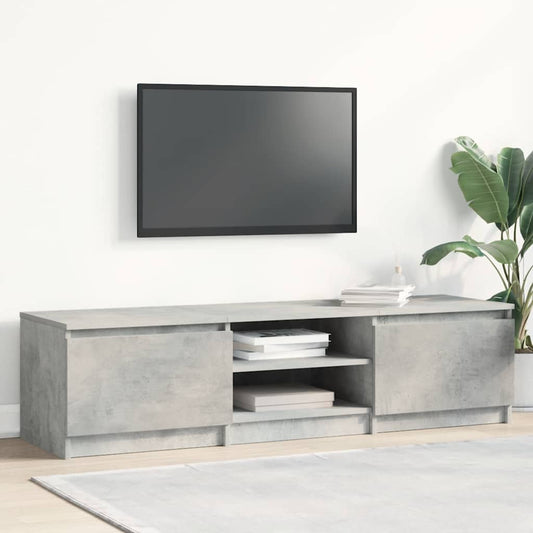 TV Cabinet | Concrete Grey | Engineered Wood | 140 x 40 cm | TV Cabinet