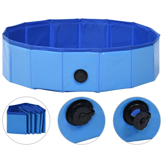 Dog Swimming Pool | Blue | PVC | 80 x 20 cm | Foldable