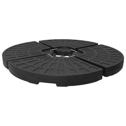 Umbrella Base Fan-shaped 4 pcs Black