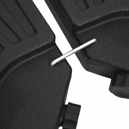 Umbrella Base Fan-shaped 4 pcs Black