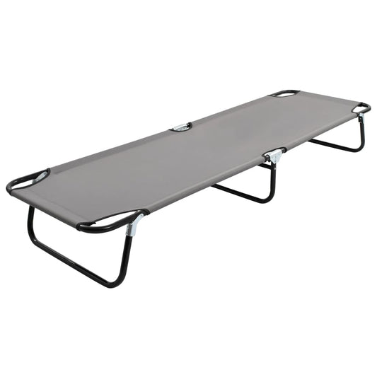 Sun Lounger | Grey | Strong steel frame & 600D polyester | Standard