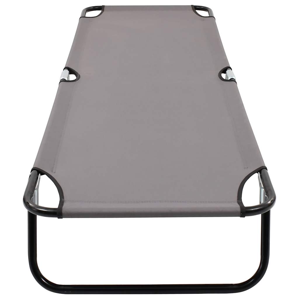 Sun Lounger | Grey | Strong steel frame & 600D polyester | Standard